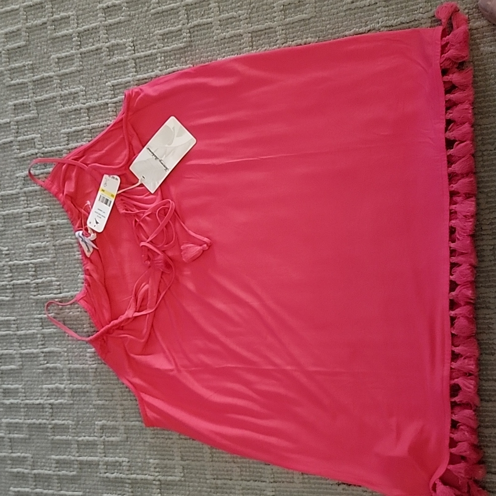 NEW TOMMY BAHAMA top  with tags. This hot pink top is a size medium.
